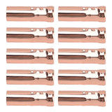 10Pcs E14 Metal Tube for Candle Lamp Holder Lamp Base Lighting Accessories 25x80mm Rose Gold - Close-Up Angle