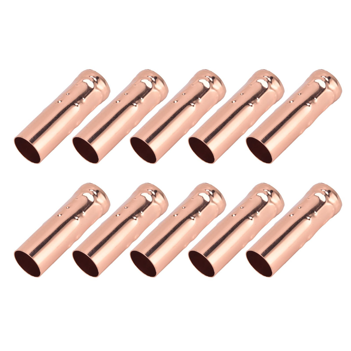 10Pcs E14 Metal Tube for Candle Lamp Holder Lamp Base Lighting Accessories 25x80mm Rose Gold