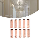 10Pcs E14 Metal Tube for Candle Lamp Holder Lamp Base Lighting Accessories 25x80mm Rose Gold - Extra Image