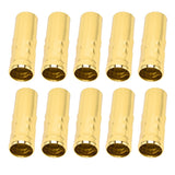 10Pcs E14 Metal Tube for Candle Lamp Holder Lamp Base Lighting Accessories 25x80mm Electrophoresis Gold - Front View