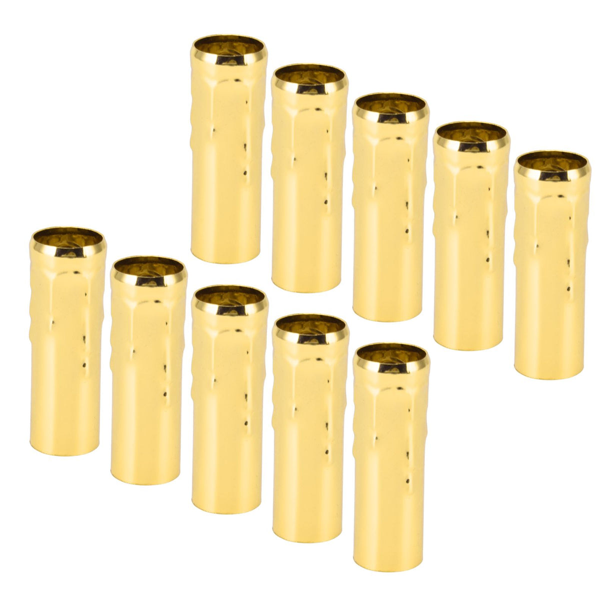 10Pcs E14 Metal Tube for Candle Lamp Holder Lamp Base Lighting Accessories 25x80mm Electrophoresis Gold