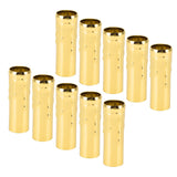 10Pcs E14 Metal Tube for Candle Lamp Holder Lamp Base Lighting Accessories 25x80mm Electrophoresis Gold