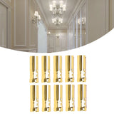 10Pcs E14 Metal Tube for Candle Lamp Holder Lamp Base Lighting Accessories 25x80mm Electrophoresis Gold - Extra Image