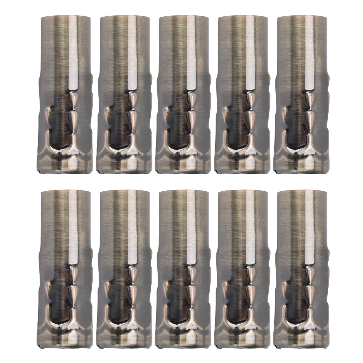 10Pcs E14 Metal Tube for Candle Lamp Holder Lamp Base Lighting Accessories 25x80mm Bronze