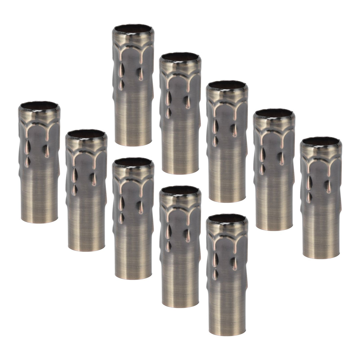 10Pcs E14 Metal Tube for Candle Lamp Holder Lamp Base Lighting Accessories 25x80mm Bronze
