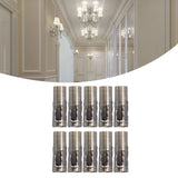 10Pcs E14 Metal Tube for Candle Lamp Holder Lamp Base Lighting Accessories 25x80mm Bronze - Extra Image