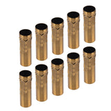 10Pcs E14 Metal Tube for Candle Lamp Holder Lamp Base Lighting Accessories 25x80mm Gold Bronze - Front View