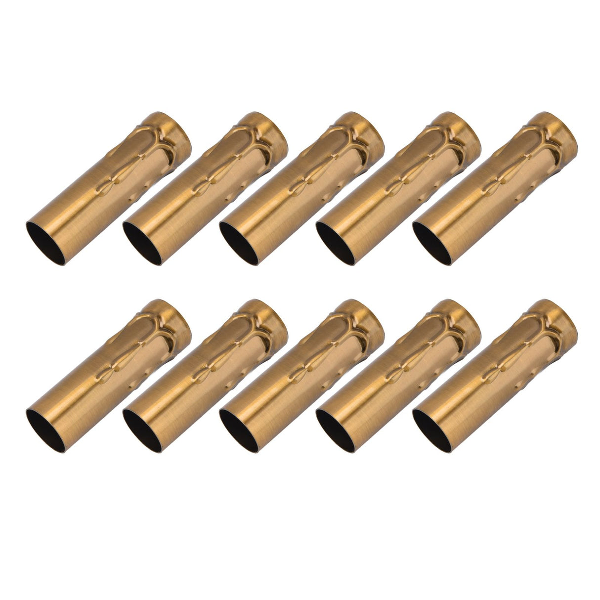 10Pcs E14 Metal Tube for Candle Lamp Holder Lamp Base Lighting Accessories 25x80mm Gold Bronze