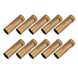 10Pcs E14 Metal Tube for Candle Lamp Holder Lamp Base Lighting Accessories 25x80mm Gold Bronze - Top-Down View