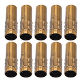 10Pcs E14 Metal Tube for Candle Lamp Holder Lamp Base Lighting Accessories 25x80mm Gold Bronze - 45-Degree Angle