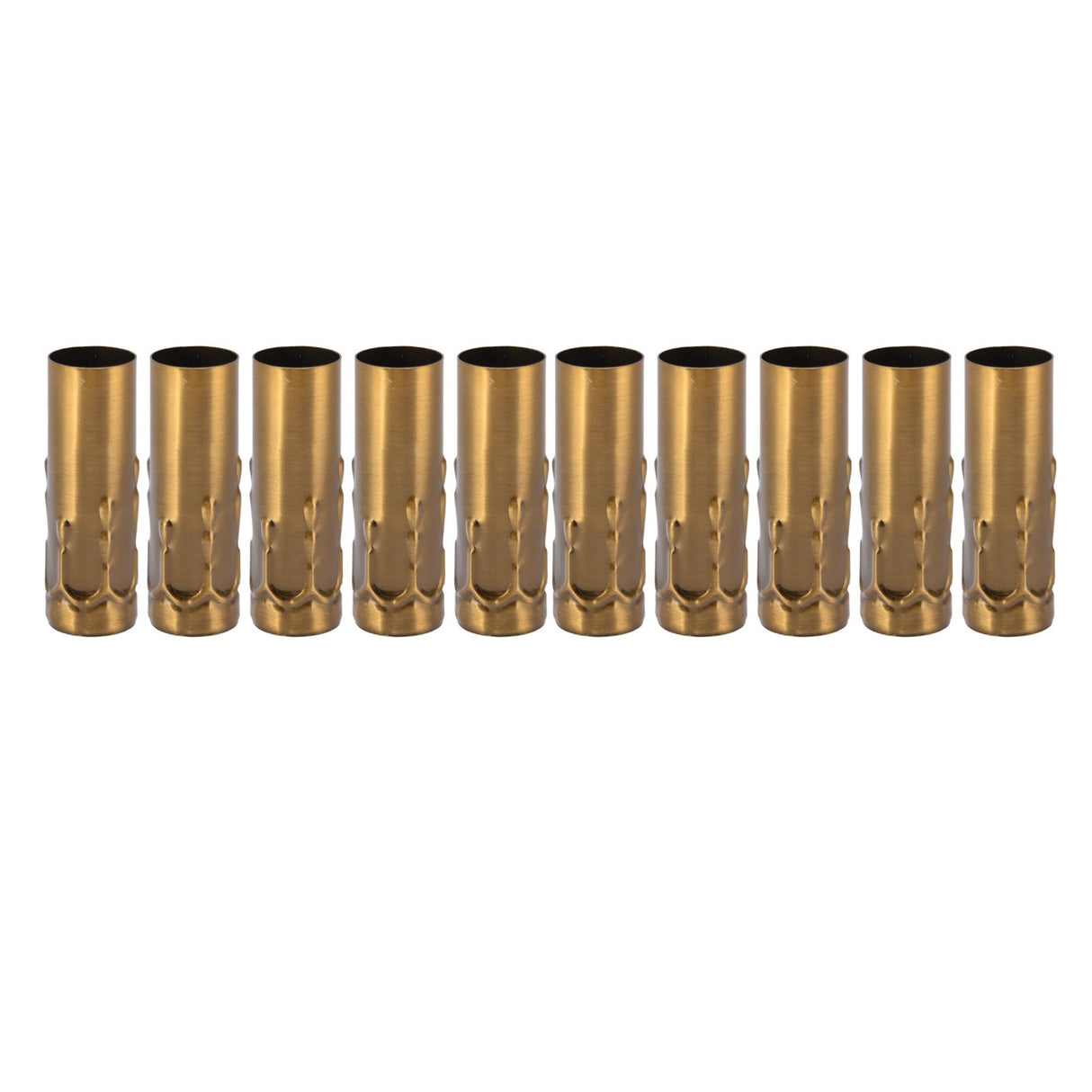 10Pcs E14 Metal Tube for Candle Lamp Holder Lamp Base Lighting Accessories 25x80mm Gold Bronze