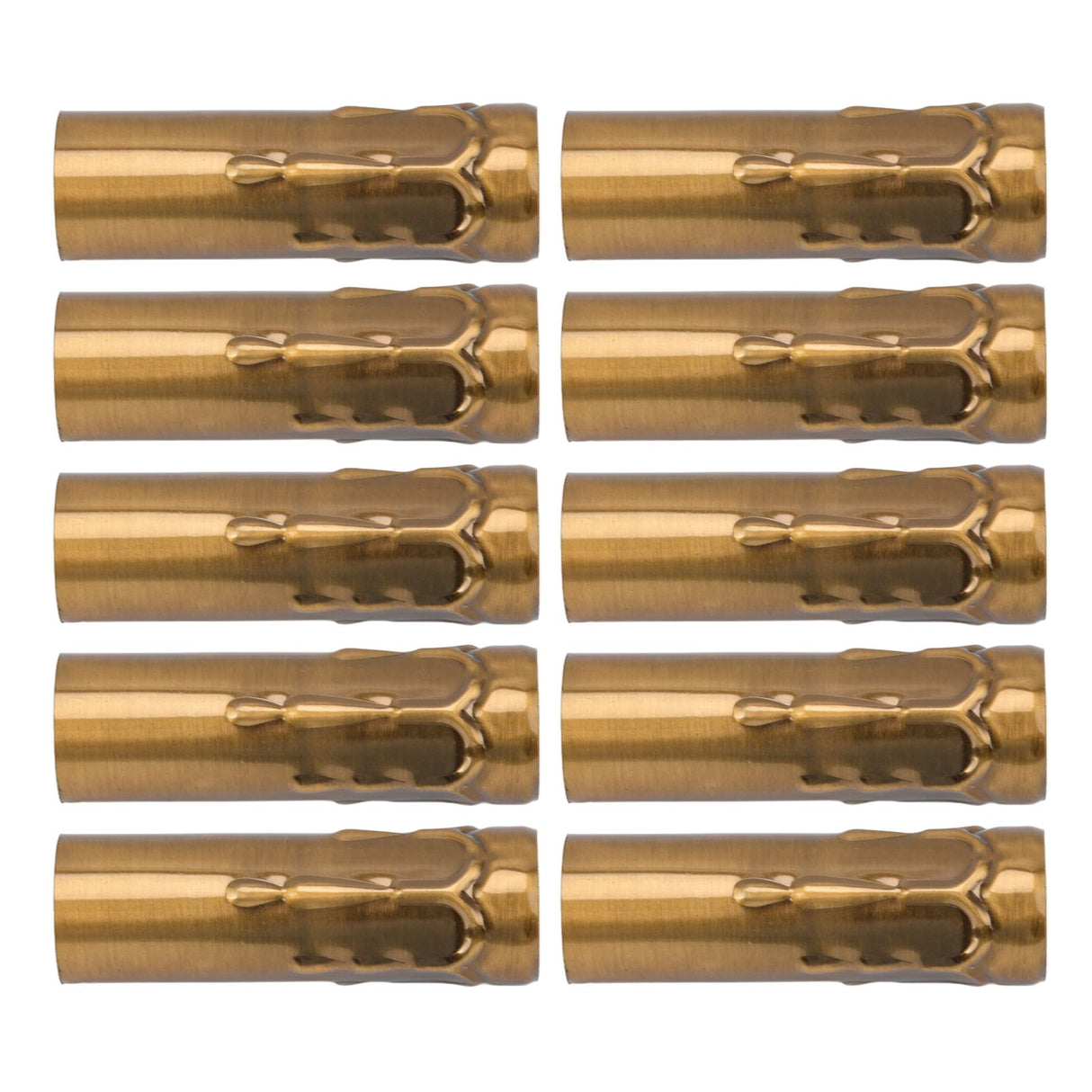 10Pcs E14 Metal Tube for Candle Lamp Holder Lamp Base Lighting Accessories 25x80mm Gold Bronze