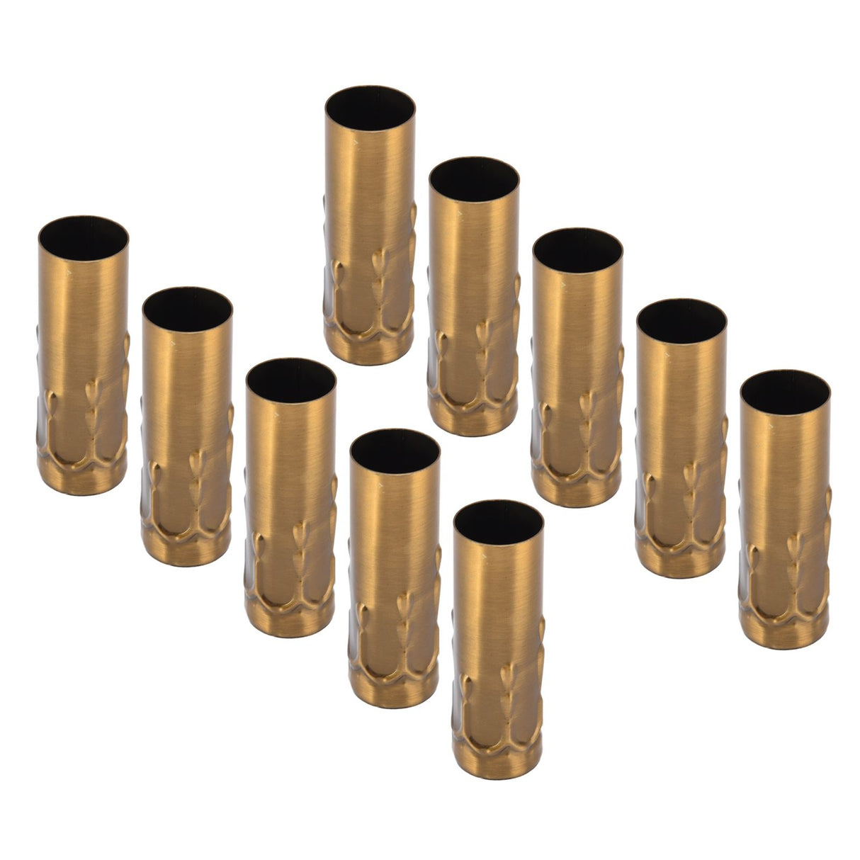 10Pcs E14 Metal Tube for Candle Lamp Holder Lamp Base Lighting Accessories 25x80mm Gold Bronze