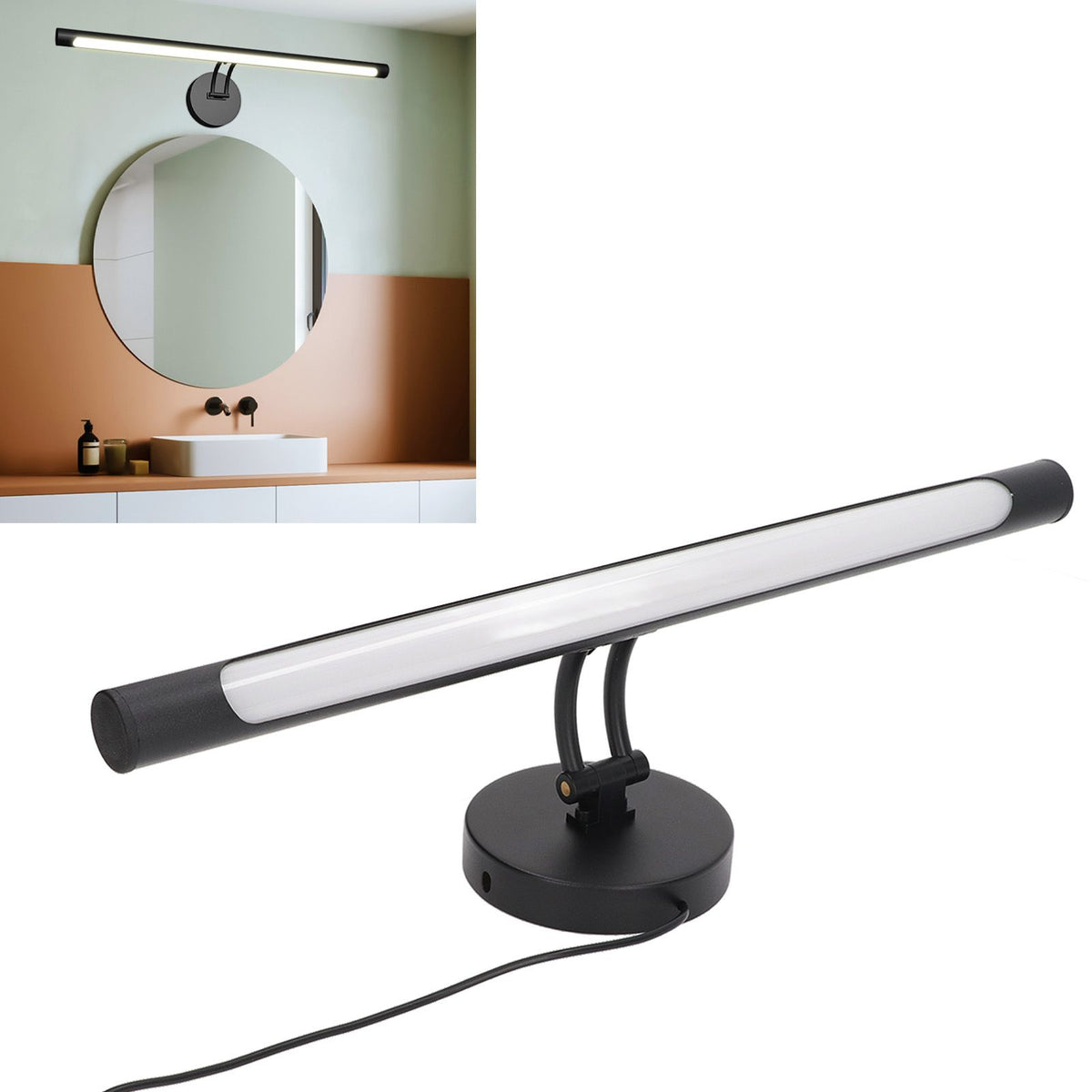 LED Light Bar Touch Switch Dimmable USB Power 3 Modes White Warm Natural Light Bright LED LED Light Stick for Mirror