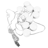 LED Mirror Light 5 Level Brightness Adjustment Touch Switch 10 Bulbs White Light Mirror Lamp with Retractable Cable