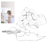 LED Mirror Light 5 Level Brightness Adjustment Touch Switch 10 Bulbs White Light Mirror Lamp with Retractable Cable - Extra Image