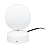 10W LED Wall Lamp Round 360° Glowing Window Sill Lamp for Hallway Aisle Corridor Living Room AC85‑265V White Light - Front View