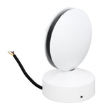 10W LED Wall Lamp Round 360° Glowing Window Sill Lamp for Hallway Aisle Corridor Living Room AC85‑265V White Light - Rear View