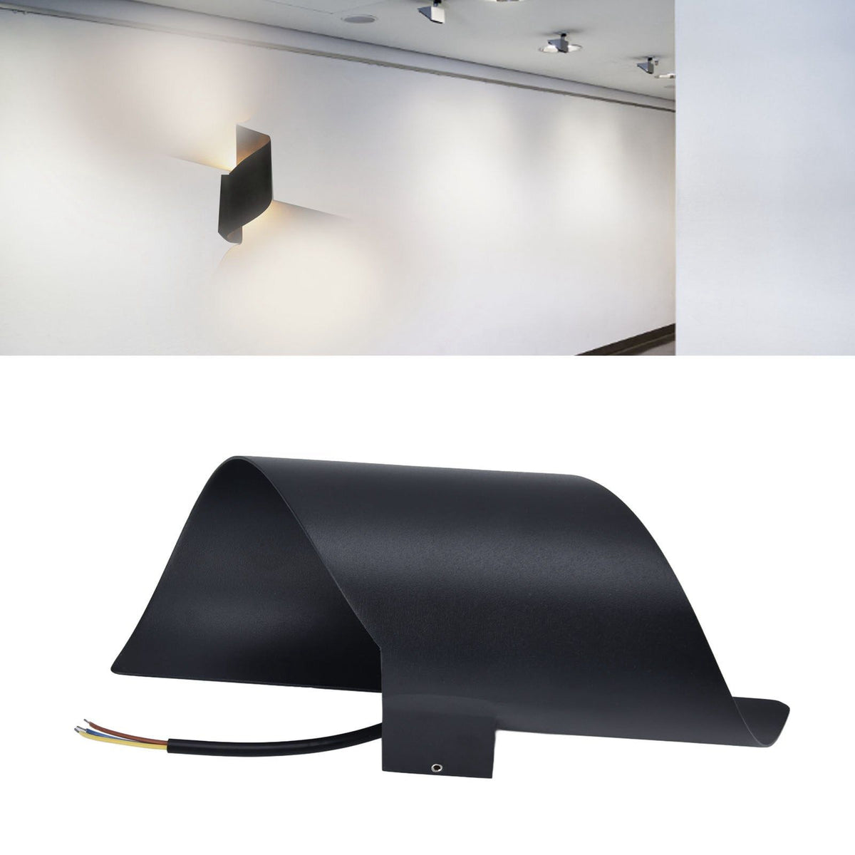 LED Wall Light Modern Waterproof Decorative Warm Light Innovative Spiral Wall Lamp for Outdoor Patio Hallway AC85‑265V