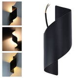LED Wall Light Modern Waterproof Decorative Warm Light Innovative Spiral Wall Lamp for Outdoor Patio Hallway AC85‑265V