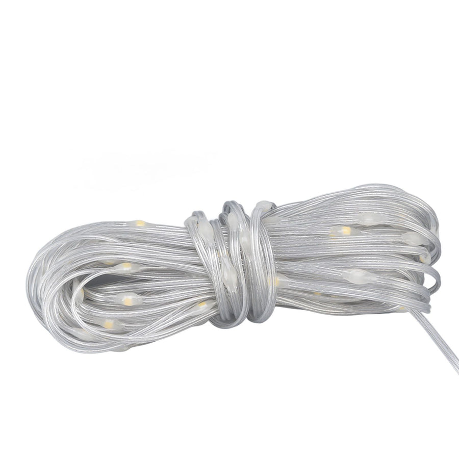 LED Curtain String Lights DIY 33 Feet Waterproof Warm Light Decorative String Lights for Outdoor