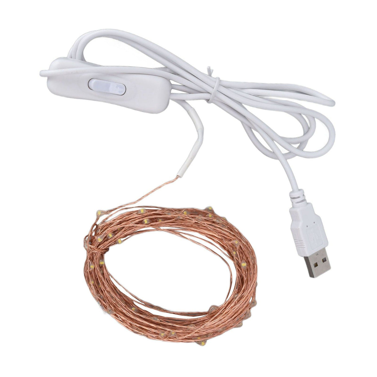 USB Copper Wire String Lights DIY 100 LEDs 10m/32.8ft Energy Saving Safe Warm Light LED Light String for Outdoor