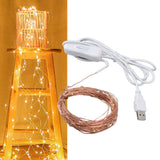 USB Copper Wire String Lights DIY 100 LEDs 10m/32.8ft Energy Saving Safe Warm Light LED Light String for Outdoor
