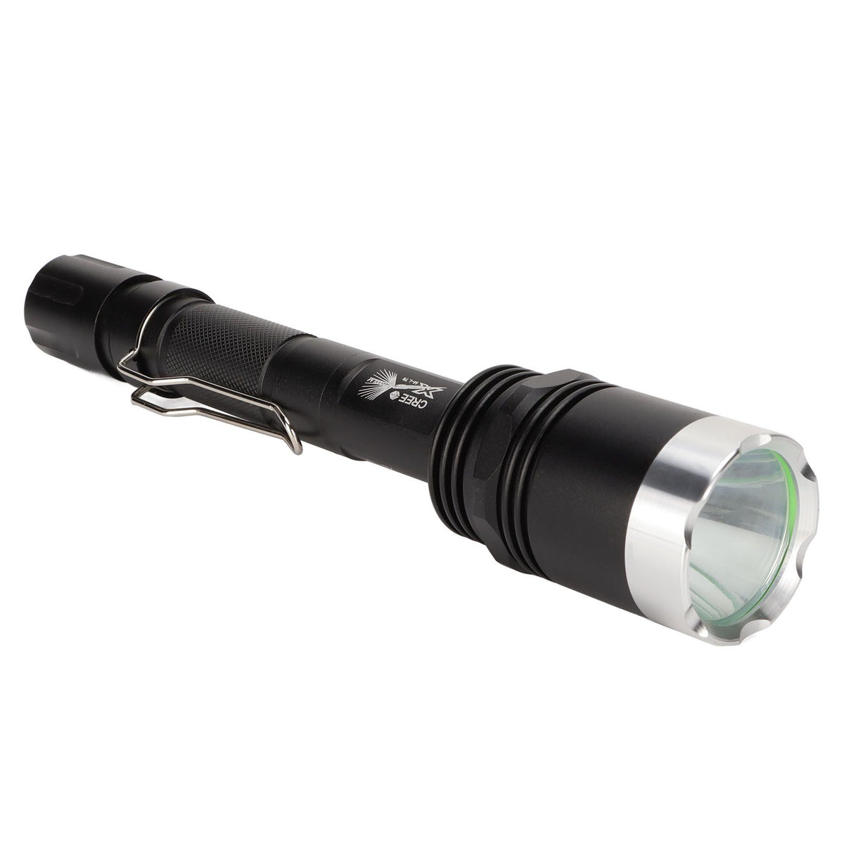 Camping Flashlight 5000LM Lengthened IPX5 Waterproof Anodized Black T6 Lamp Beads White Light Outdoor Flashlight