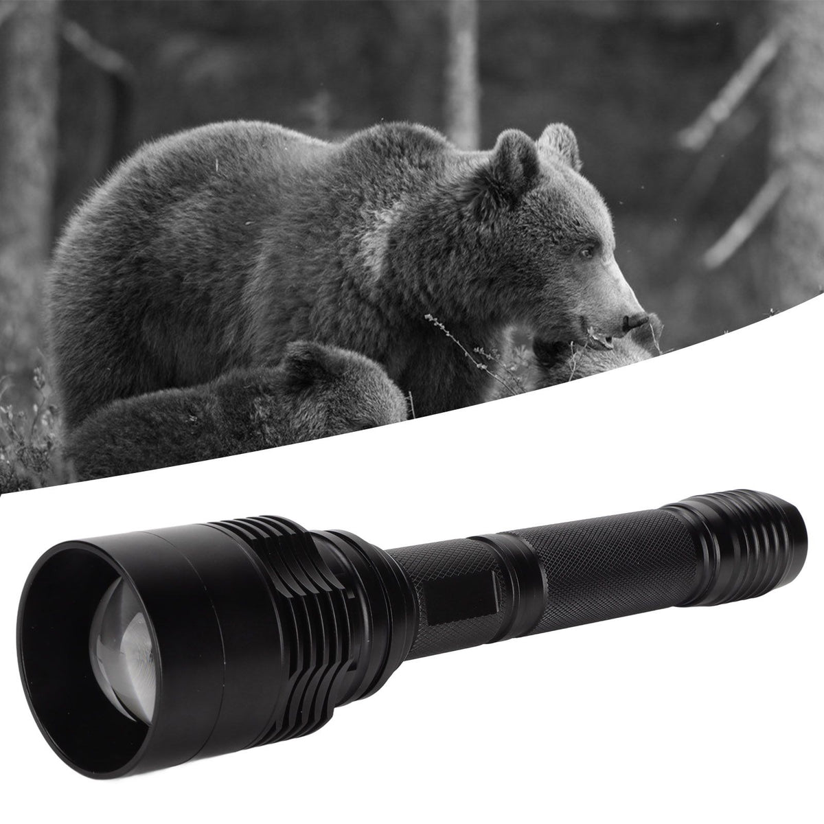 IR Flashlight Telescopic Focusing Infrared Flashlight 850nm LED Night Vision Monitoring Light Source Fill Light Flashlight