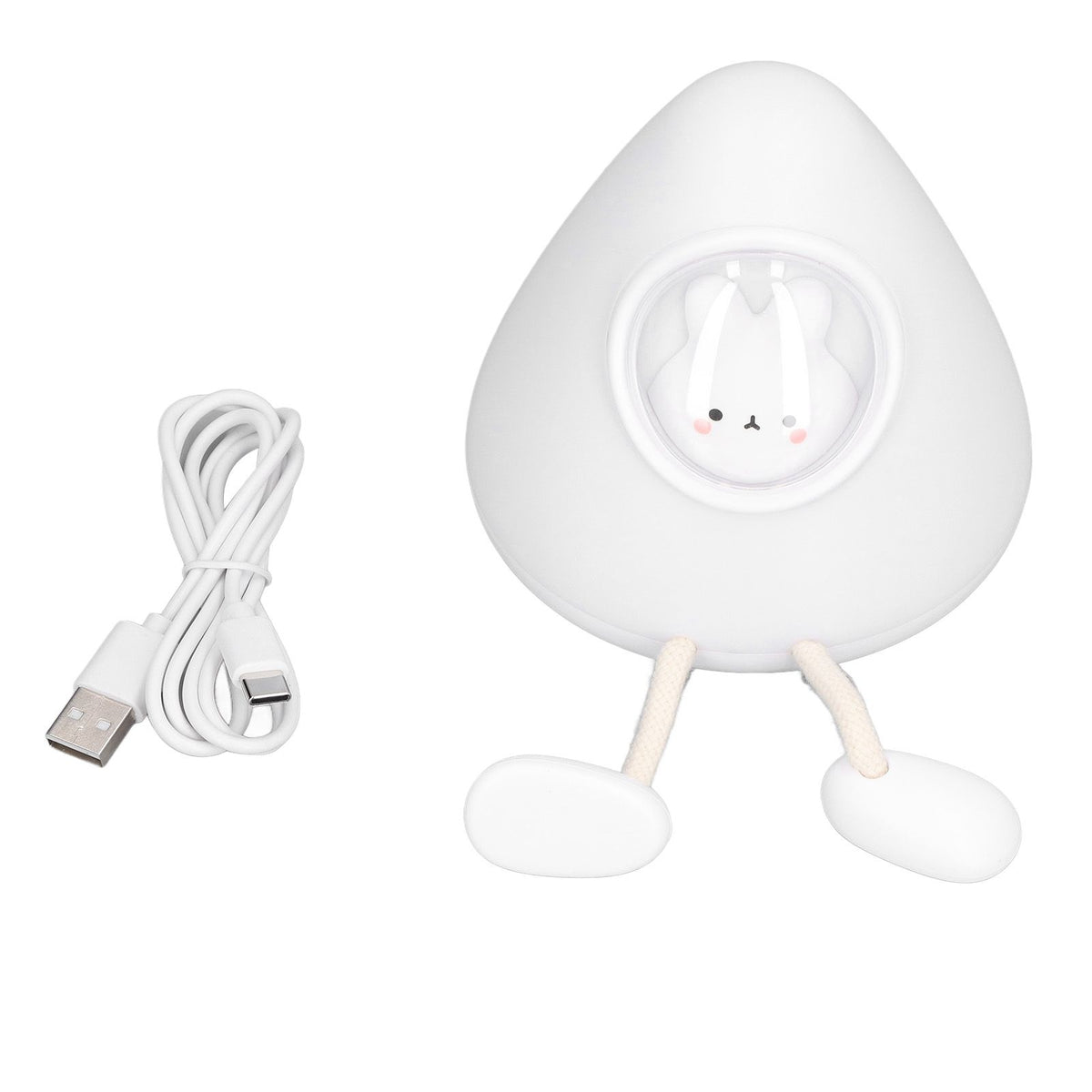 Kids Night Light Space Capsule Design Cute Soft Warm Light Dual Mode Easy Control Baby Night Light for Bedroom Office Bunny