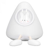 Kids Night Light Space Capsule Design Cute Soft Warm Light Dual Mode Easy Control Baby Night Light for Bedroom Office Bunny - Low Angle