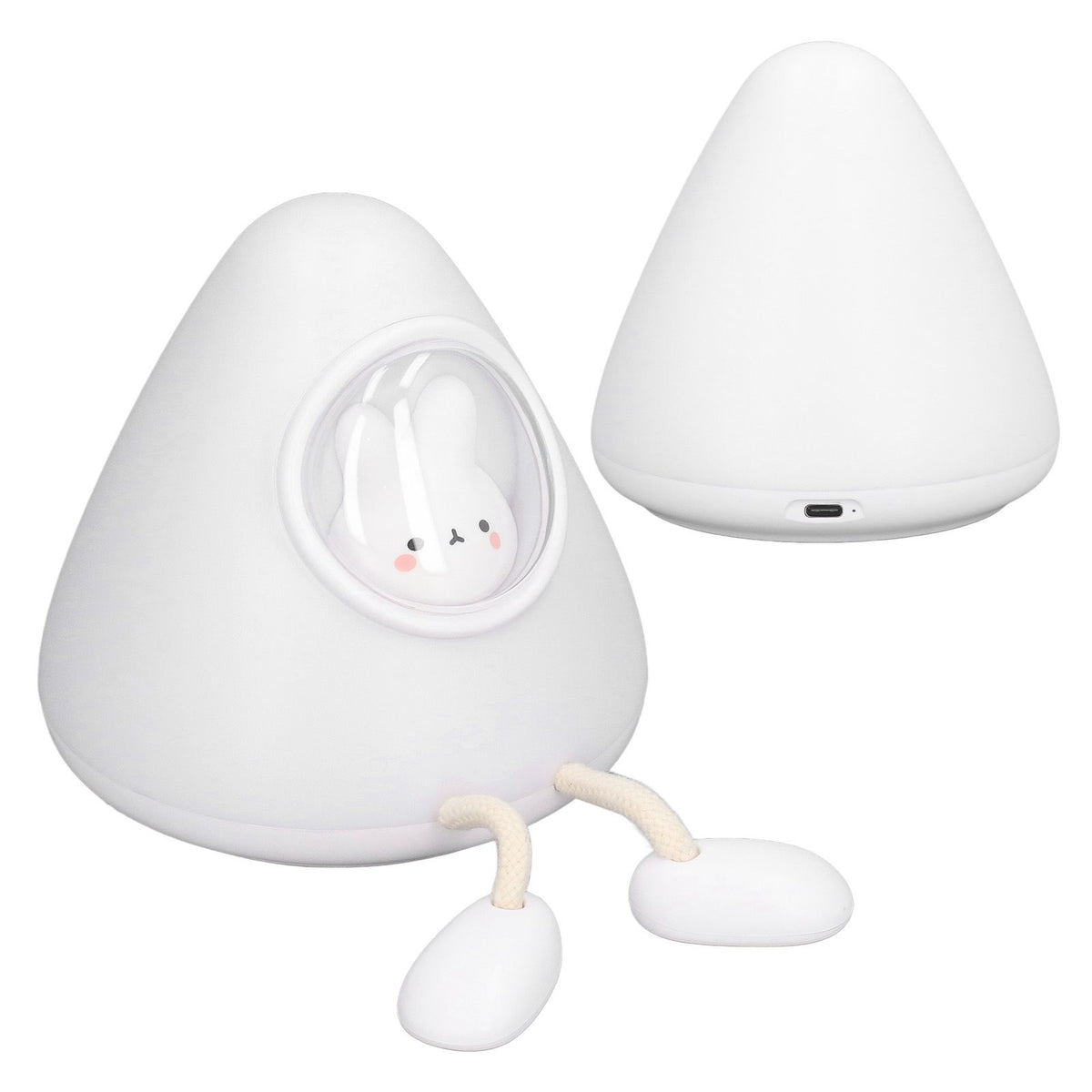 Kids Night Light Space Capsule Design Cute Soft Warm Light Dual Mode Easy Control Baby Night Light for Bedroom Office Bunny