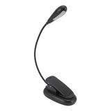 Clip On Light Black 9 Level 7 Lamps Foldable Flexible Gooseneck USB Rechargeable LED Clip Table Reading Lamp