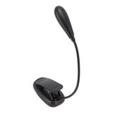 Clip On Light Black 9 Level 7 Lamps Foldable Flexible Gooseneck USB Rechargeable LED Clip Table Reading Lamp - Top-Down View
