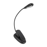 Clip On Light Black 9 Level 7 Lamps Foldable Flexible Gooseneck USB Rechargeable LED Clip Table Reading Lamp