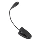 Clip On Light Black 9 Level 7 Lamps Foldable Flexible Gooseneck USB Rechargeable LED Clip Table Reading Lamp