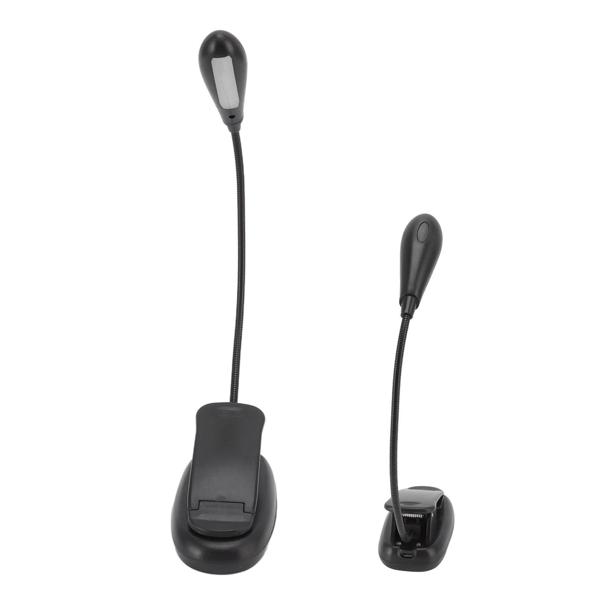 Clip On Light Black 9 Level 7 Lamps Foldable Flexible Gooseneck USB Rechargeable LED Clip Table Reading Lamp