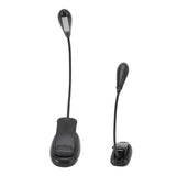 Clip On Light Black 9 Level 7 Lamps Foldable Flexible Gooseneck USB Rechargeable LED Clip Table Reading Lamp - Extra Image