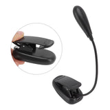 Clip On Light Black 9 Level 7 Lamps Foldable Flexible Gooseneck USB Rechargeable LED Clip Table Reading Lamp