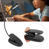 Clip On Light Black 9 Level 7 Lamps Foldable Flexible Gooseneck USB Rechargeable LED Clip Table Reading Lamp - Extra Image