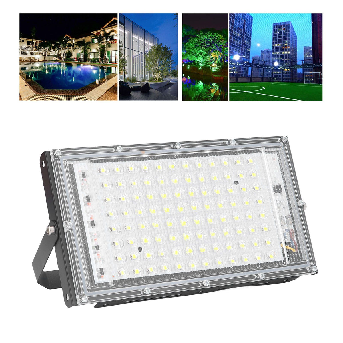 100W LED Flood Light Super Bright 10000 Luminous 120° Beam Angle Flood Light Cool White IP66 Waterproof Light 220‑240V