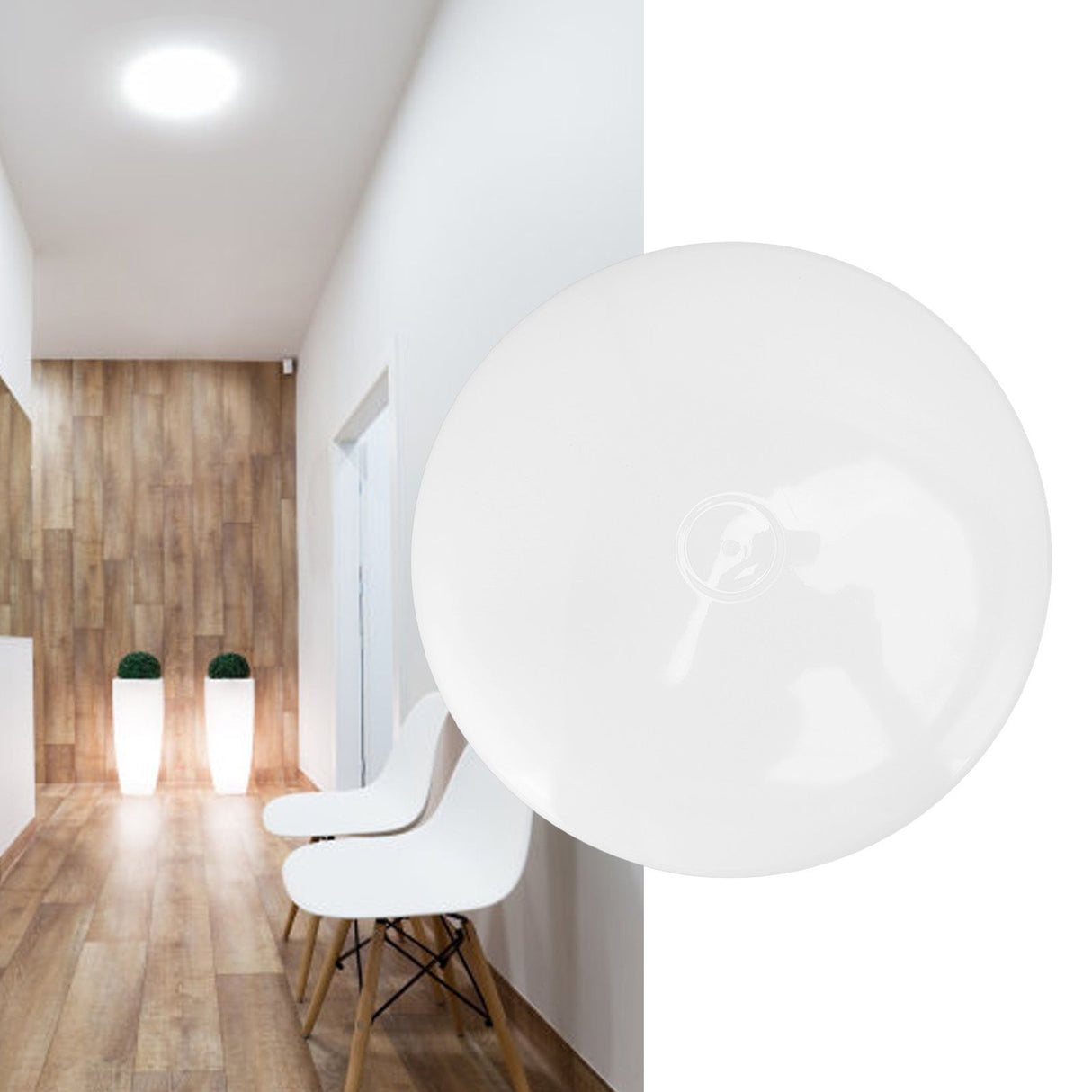 LED Ceiling Light 36W Power Saving Cool White Light Dustproof Ultra Thin Ceiling Light for Kitchen Bedroom 85‑265V