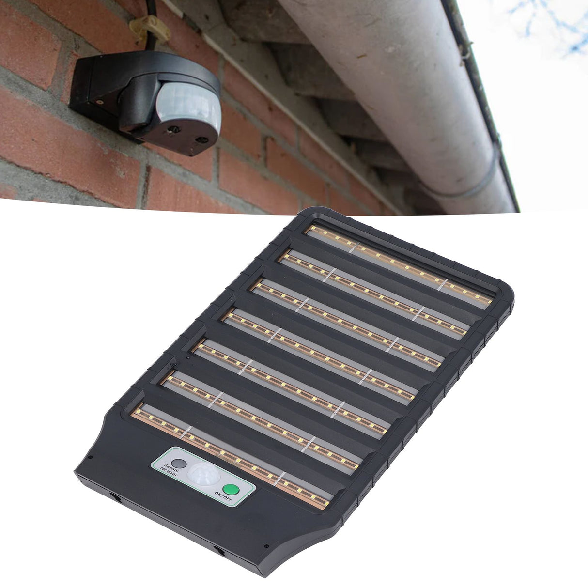 IP65 Solar Street Light 3 Modes 98 LEDs 2200LM Human Body Induction 100W Solar Wall Lights for Patios Gardens Villas Paths