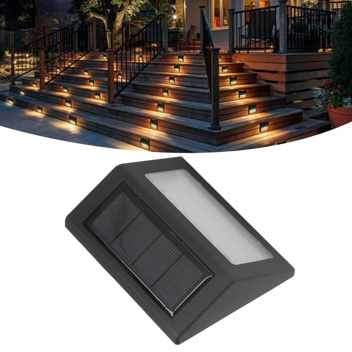 6 LED Solar Wall Lamp 10000H Automatic Function Small Size Solar Corridor Light for Hallway Staircase Garden Yard