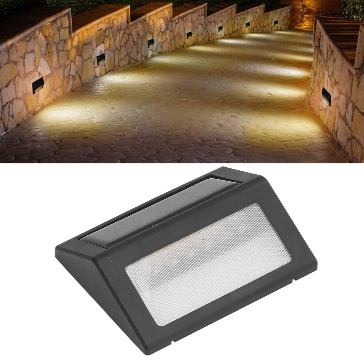 6 LED Solar Wall Lamp 10000H Automatic Function Small Size Solar Corridor Light for Hallway Staircase Garden Yard