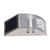 Solar Wall Lamp PIR Human Body Induction High Sensitivity White Light 40LM Stainless Steel Solar Wall Light - Front View