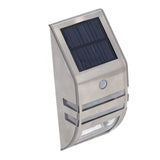 Solar Wall Lamp PIR Human Body Induction High Sensitivity White Light 40LM Stainless Steel Solar Wall Light - Rear View