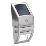 Solar Wall Lamp PIR Human Body Induction High Sensitivity White Light 40LM Stainless Steel Solar Wall Light