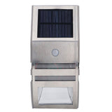 Solar Wall Lamp PIR Human Body Induction High Sensitivity White Light 40LM Stainless Steel Solar Wall Light
