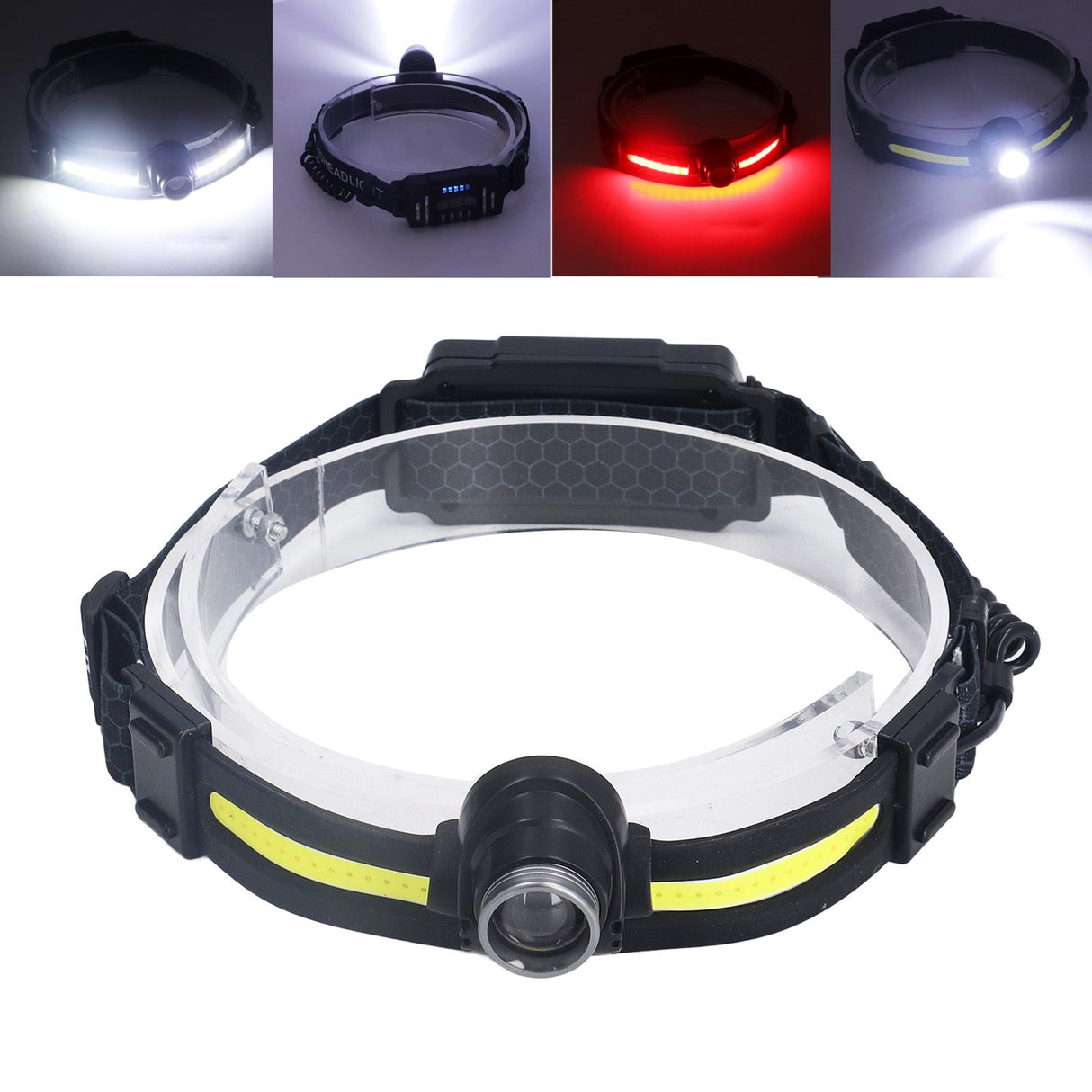 COB Multifunctional Headlight LED Mini Induction Headlamp Waterproof Camping Torch Head Lamp for Outdoors